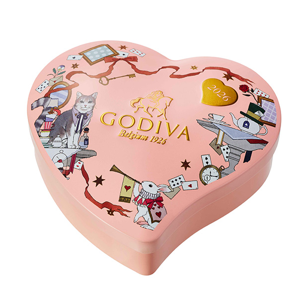 ゴディバ G キューブ ハート缶  チョコレート10粒入【お届け期間：1月15日〜2月21日】【バレンタイン】　商品画像1
