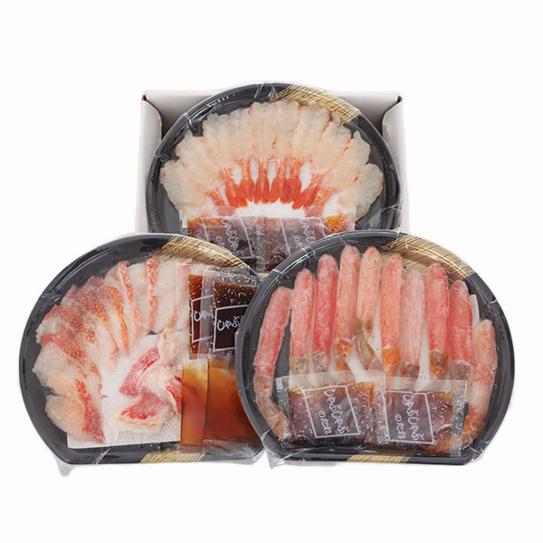 【年内お届け】海鮮しゃぶしゃぶセット (ずわいがに・赤エビ・きちじ)【お買い得セール12月】 商品画像1