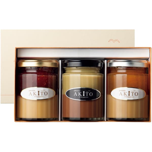 兵庫 パティスリーAKITO AKITOオリジナルジャムセット イチゴとミルクジャム・ショコラとピスタチオのミルクジャム・アールグレイとアプリコットのミルクジャム 各140g【NN】　商品画像1
