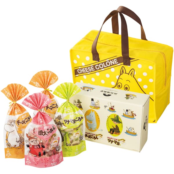 山口 藤光海風堂 ムーミン谷のおともだちセット(保冷バッグ付き) チーズころん13g×12個×2、ツナマヨころん13g×12個、明太ころん13g×12個、保冷バッグ【NN】 商品画像1