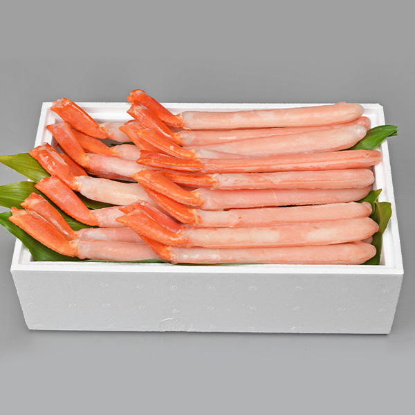 鳥取 大漁市場なかうら 刺身用紅ずわいがに 刺身用紅ずわいがに足むき身(生、国産、境港加工)500g(15〜25本)入、食べ方のしおり付、スチロールセット【NN】　商品画像1