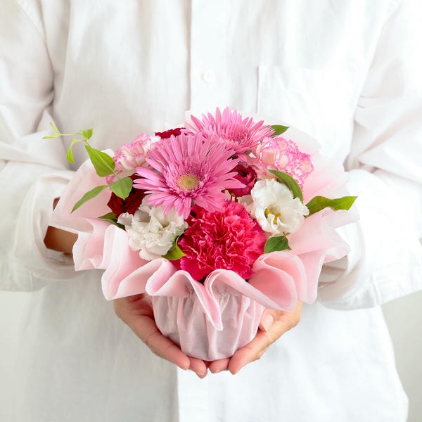 アレンジ「フルリーナ」(ピンク)【花】【年間ギフト】　商品画像1