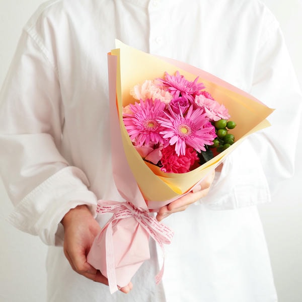 そよはなブーケ(ピンク)【花】【年間ギフト】　商品画像1