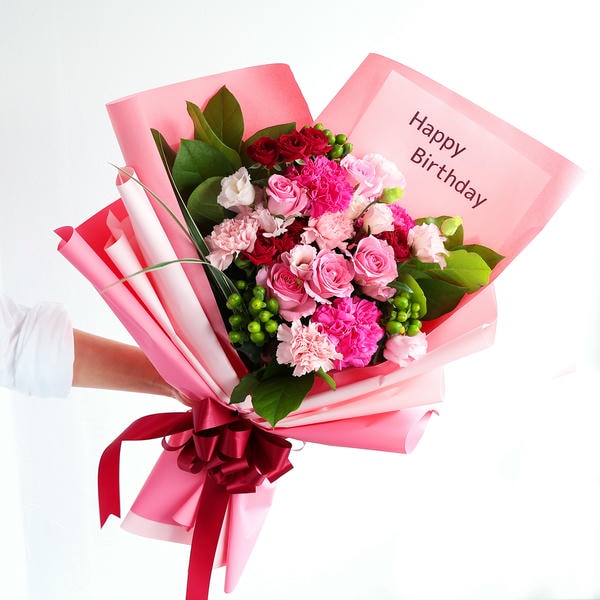 フラメッセブーケL(ピンク)バースデー【花】【年間ギフト】 商品画像1