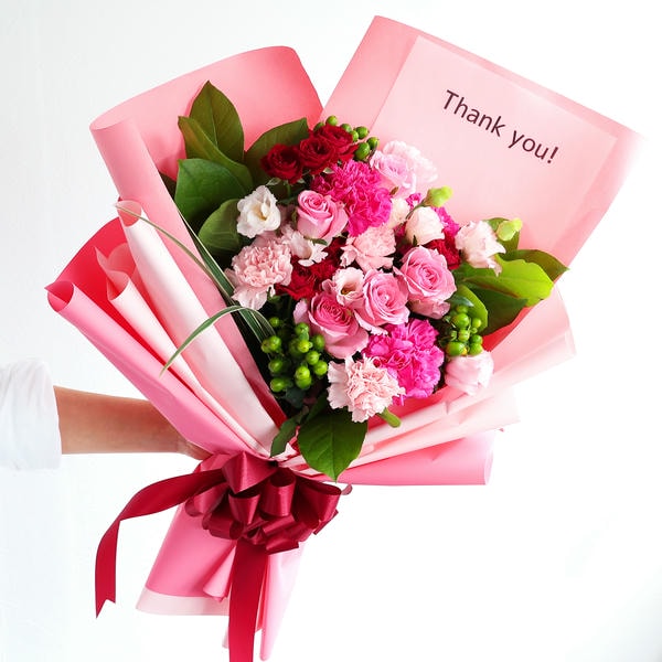 フラメッセブーケL(ピンク)サンキュー【花】【年間ギフト】　商品画像1