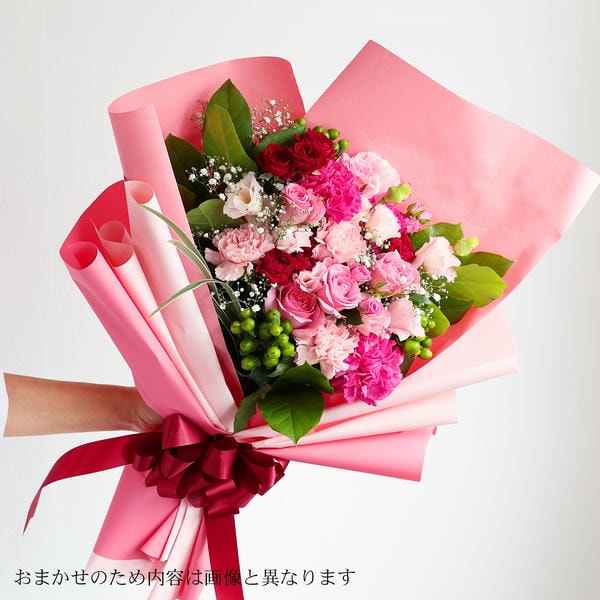 フラメッセブーケL(おまかせピンク)お菓子セット【花】【年間ギフト】 商品画像1