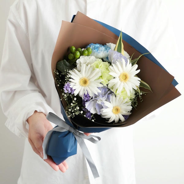 お供えそよはなブーケ(おまかせホワイト)【花】【年間ギフト】　商品画像1