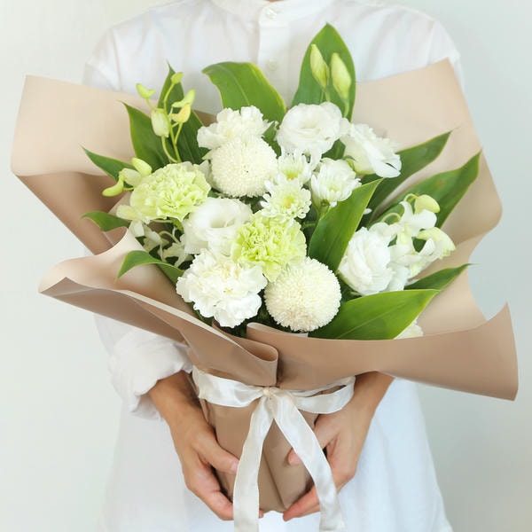 お供えアレンジ「華づつみ」(ピンク)【花】【年間ギフト】 商品画像1