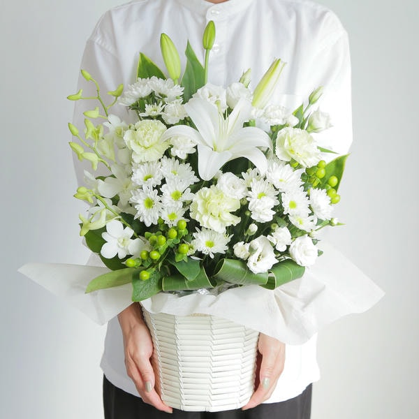 お供えアレンジ「エタニティピンク」お線香付き【花】【年間ギフト】　商品画像1