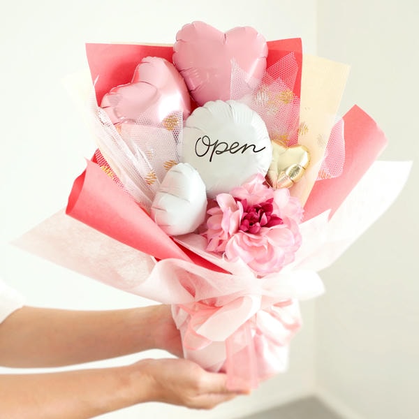 バルーンアレンジ「バルーンドレス」(ピンク)「Open」【花】【年間ギフト】　商品画像1