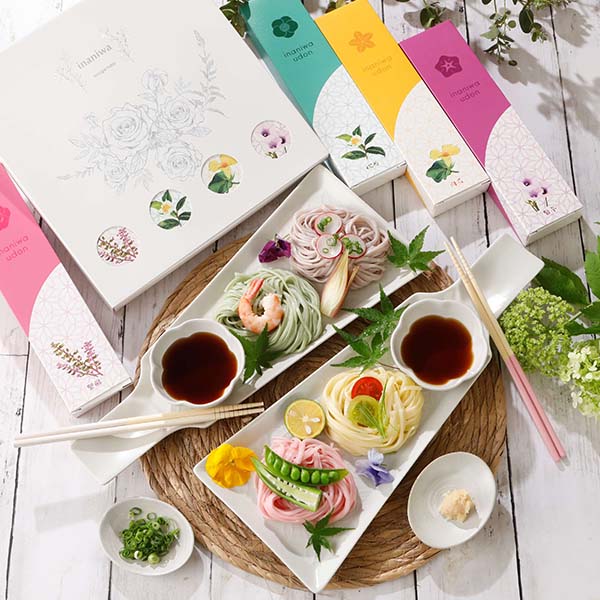 無限堂 稲庭うどん 四色の華麺セット【東北フェア】 商品画像1