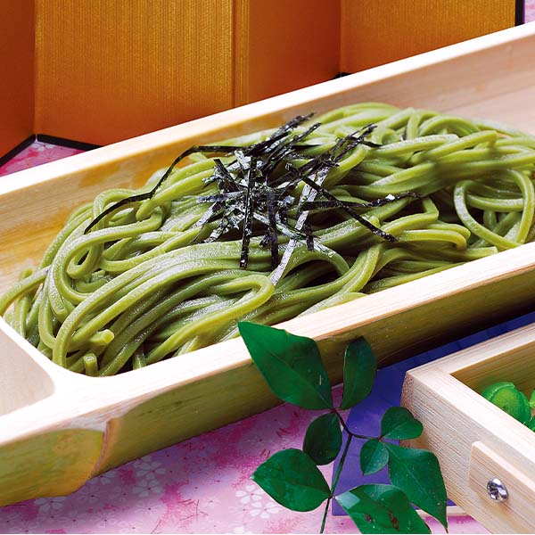 奈良 花の大和路 上抹茶そば 大和大納言秀長 茶そば160g×3、そばつゆ26g×6【春の贈りもの】【NN】 商品画像1