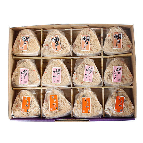 佐賀 かねすえ 九州おにぎり倶楽部 みつせ鶏おにぎり・鯛めしおにぎり・すきやきおにぎり各90g×4【九州フェア】【NN】 商品画像1