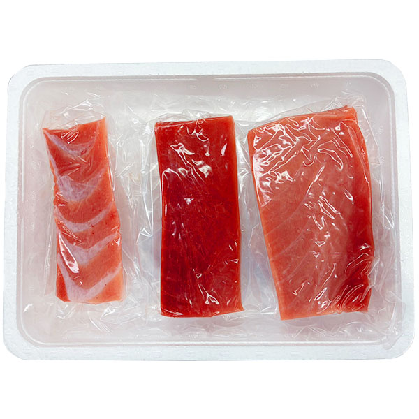 九州養殖 生本まぐろ喜鮪柵セット(赤身・中トロ・大トロ)計500g【父の日】　商品画像1