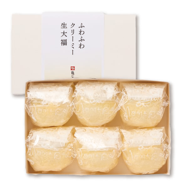 茨城 亀印製菓 ふわふわクリーミー生大福プレーン6個入り【KN】 商品画像1