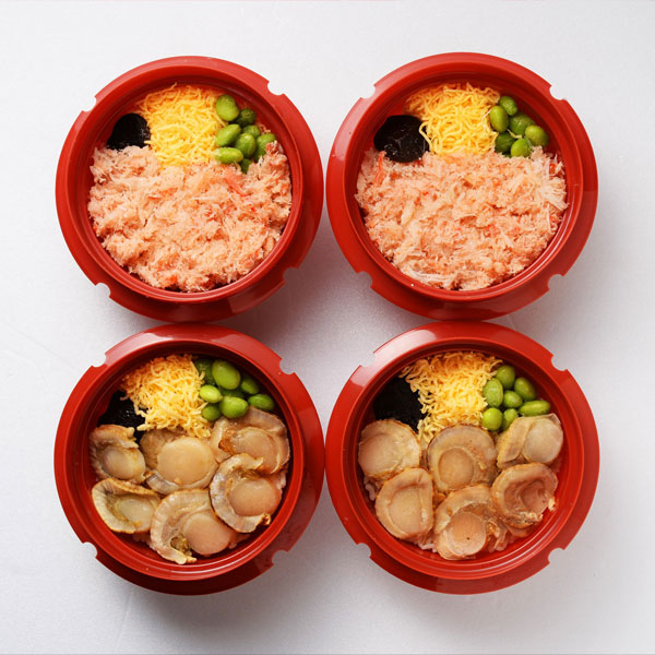 海鮮釜めし (かに釜めし、帆立釜めし 各240g×2)【イオンゴールドカード会員さま限定特別セール4月】 商品画像1