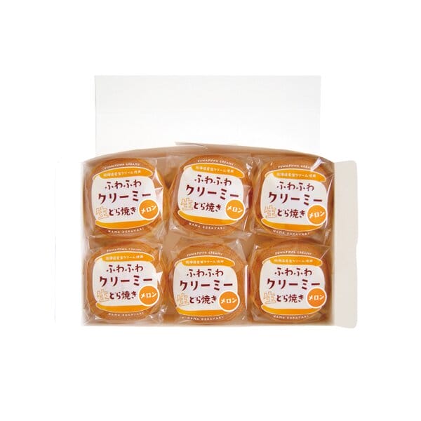 茨城 亀印製菓 ふわふわクリーミー生どら焼きメロン(6個入)【KN】　商品画像1