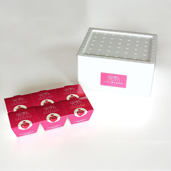 兵庫 完熟いちご菓子研究所 完熟いちごジェラート6個 (プレミアムストロベリー・ストロベリーチーズ 各3)【NN】　商品画像1