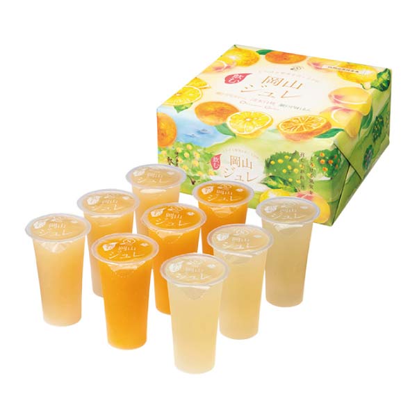 竹久夢二本舗敷島堂 岡山ジュレ3種アソート 9本入【夏の贈りもの・お中元】　商品画像1