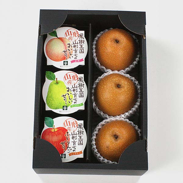 山形県産 梨(幸水)と3種の果実ごろごろゼリー 詰合せ【限定100点】【お届け期間：8月15日〜9月10日】【おいしいお取り寄せ】　商品画像1