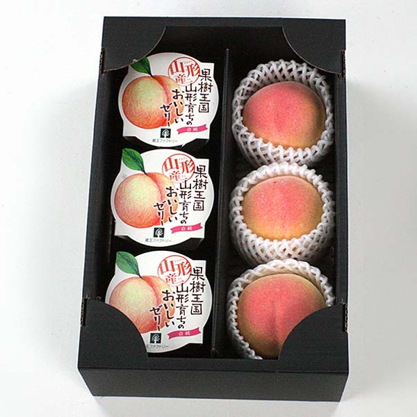 山形県産 白桃と果実ごろごろ白桃ゼリー 詰合せ【限定100点】【お届け期間：7月28日〜9月10日】【おいしいお取り寄せ】　商品画像1
