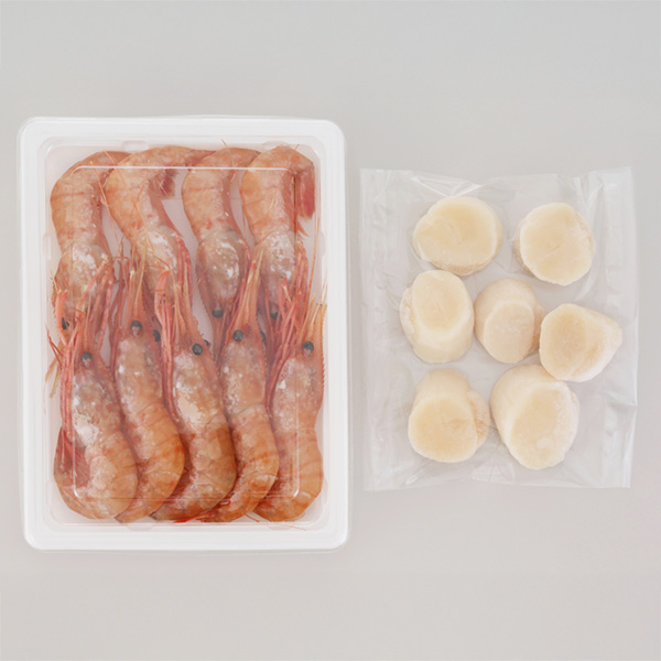 カネイチ武藤商店 北海道産ぼたんえびとほたて貝柱【北海道フェア】　商品画像1