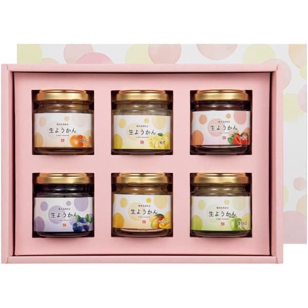 億万両本舗和作 なめらかフルーツ生ようかん 6瓶セット【夏の贈りもの・お中元】【MK】　商品画像1