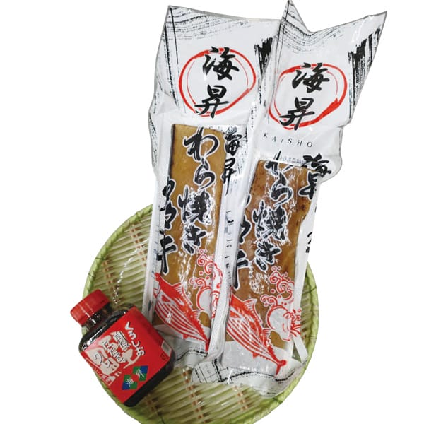 高知 有限会社海昇 たたきギフトセット(藁焼きビンチョウ鮪たたき1冊・藁焼き沖サワラタタキ1冊・タタキタレ1本)【お届け期間:6月11日〜8月25日】【旬鮮便】【NN】　商品画像1