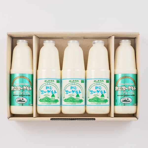 新郷村ふるさと活性化公社(青森県) 飲むヨーグルトスタンダード・プレミアム5本セット 900ml×5【おいしいお取り寄せ】　商品画像1