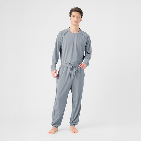 TOPVALU EXセリアント ウェア ルームウエア上下セット(ルーム長袖Tシャツ&ルームロングパンツ)ウスグレー / サイズM【限定10点】【父の日・ソーシャル対応可】 商品画像1