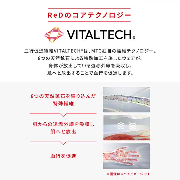ReD リカバリーウェア 男性用 Vネックインナー半袖 LLサイズ ホワイト【雑貨】　商品画像1