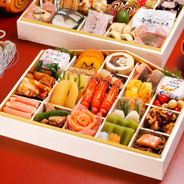 日本料理 てら岡 てら岡 絵馬2段重【3〜4人前・60品目】【イオンのおせち】　商品画像1