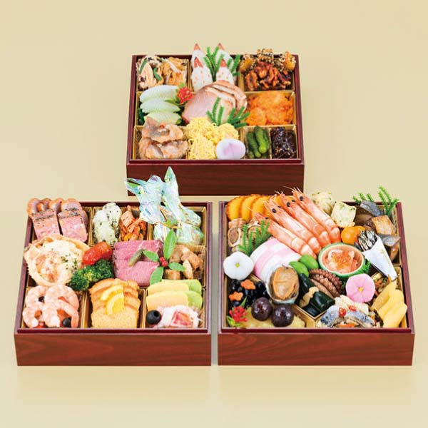 日本橋OIKAWA監修 宴 三段重【約3〜4人前・58品目】【イオンのおせち】　商品画像1