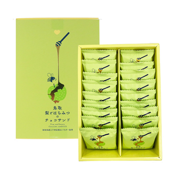 鳥取 寿製菓 鳥取梨とはちみつのチョコサンド18枚入【NN】　商品画像1