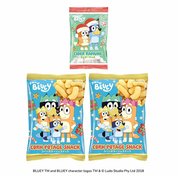 ハート ブルーイ菓子入りキャラナップ (菓子3個入)【イオンのクリスマス】　商品画像1