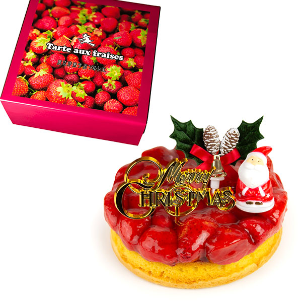 魔法洋菓子店ソルシエ 苺のコンポートタルトケーキ4号 クリスマス飾り付 1個【限定150点】【イオンのクリスマス】　商品画像1