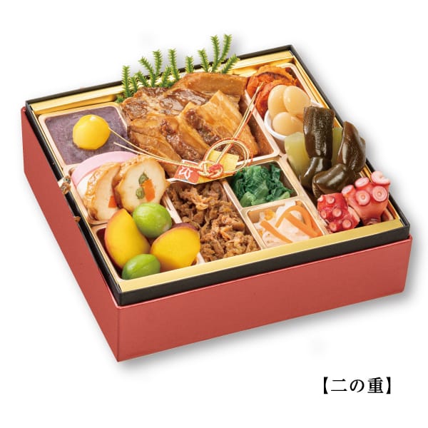 美濃味匠 二段重 桃青【40品目】【イオンのおせち】【中部地区お届け限定】【CB】　商品画像2