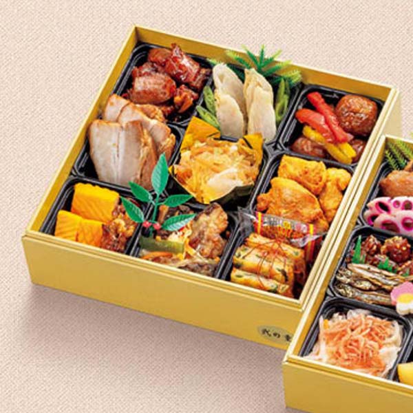 まねき食品 おせち料理二段重なにわ【2〜3人前・28品目】【イオンのおせち】【近畿・中四国地区お届け限定】　商品画像2