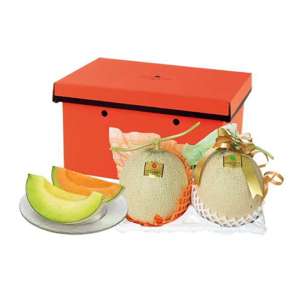 山形県産(早坂三十郎農園) 味自信作 大玉メロン(赤と青)(お届け期間：6/25〜8/15)【夏の贈りもの・お中元】　商品画像2