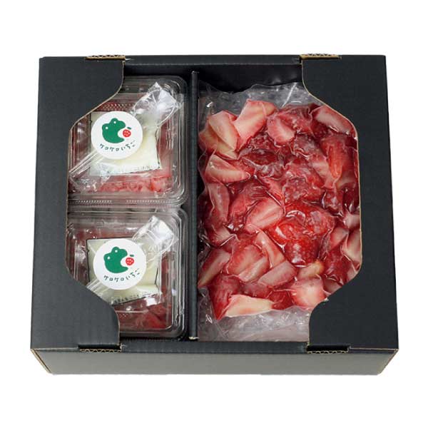 宮城県産 フローズンカットいちごとふわゆき氷苺(削りいちご)セット(お届け期間：7/1〜8/15)【夏の贈りもの・お中元】　商品画像2