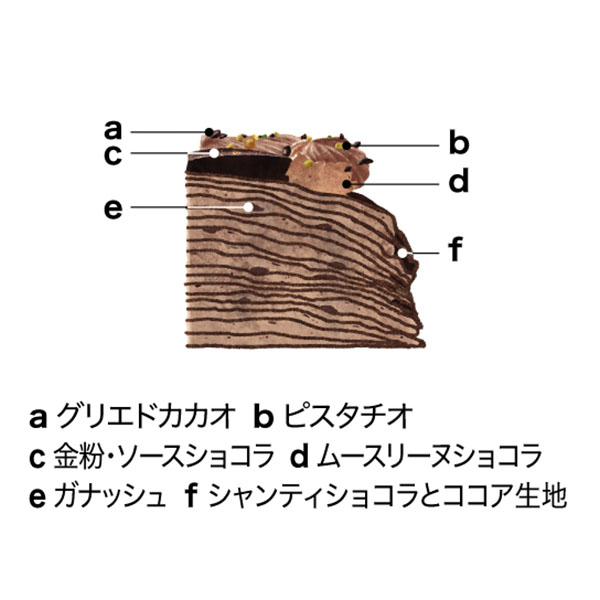 カサネオ ミルクレープ ノエルショコラ【イオンのクリスマス】　商品画像2