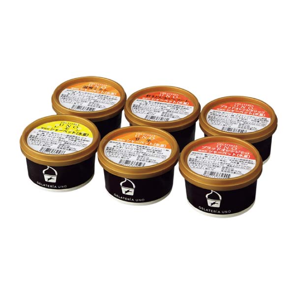 ジェラテリアUNO シャーベット 6個セット愛媛産柑橘詰合せ【夏の贈りもの・お中元】　商品画像2