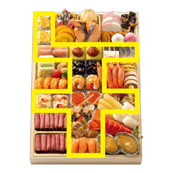 和洋一段重干支おせち「午」(うま)【2〜3人前・46品目】【イオンのおせち】　商品画像2