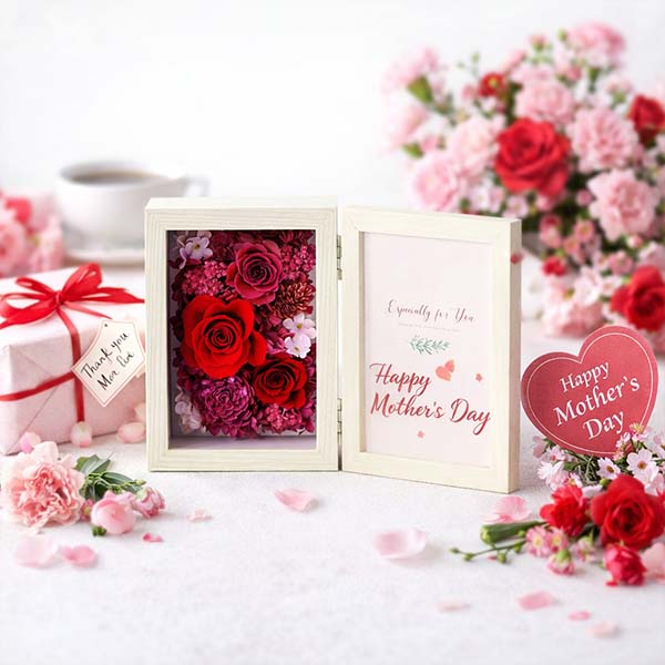 光の楽園 プリザーブドフラワーBOXレッド [F-3603]【母の日】　商品画像2