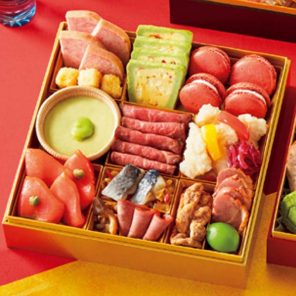 味遊心 親子三代おせち 和洋三段重【4〜5人前・60品目】【イオンのおせち】【関東地区お届け限定】 商品画像2