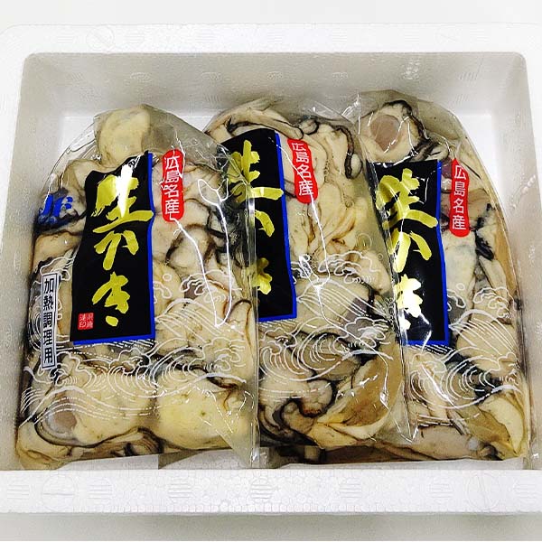 広島県漁業協同組合連合会 生かきむき身(加熱用)300g×3【お届け期間:12月1日〜1月10日】【ふるさとの味・中四国】　商品画像2