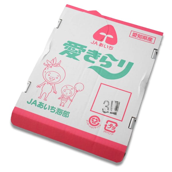 愛知県産 愛きらりいちご 平パック産地箱(成育の状況で9粒、12粒