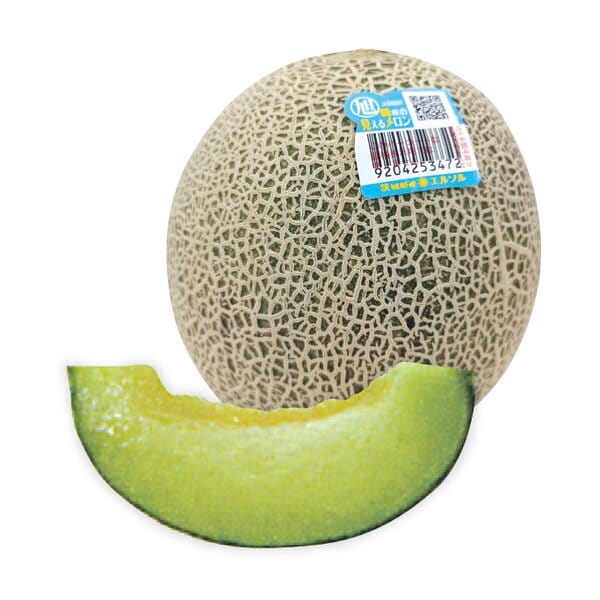 茨城県 JA茨城旭村 メロン2種ミックス 3Lサイズ4玉入り(エルソル2玉、クインシー2玉)【お届け期間:6月1日〜6月30日】【KN】　商品画像1