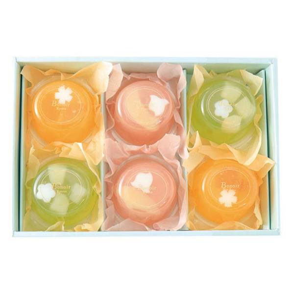 ボノワール京都 果実の彩りゼリー6個【プチギフト】【おいしいお取り寄せ】　商品画像2