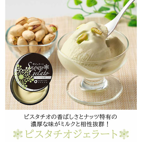 丸市岡田商店 北海道雪ジェラート 6種12個セット (バニラ2個・ピスタチオ2個・チョコ2個・赤肉メロン2個・いちご2個・とうきび2個)【おいしいお取り寄せ】　商品画像2